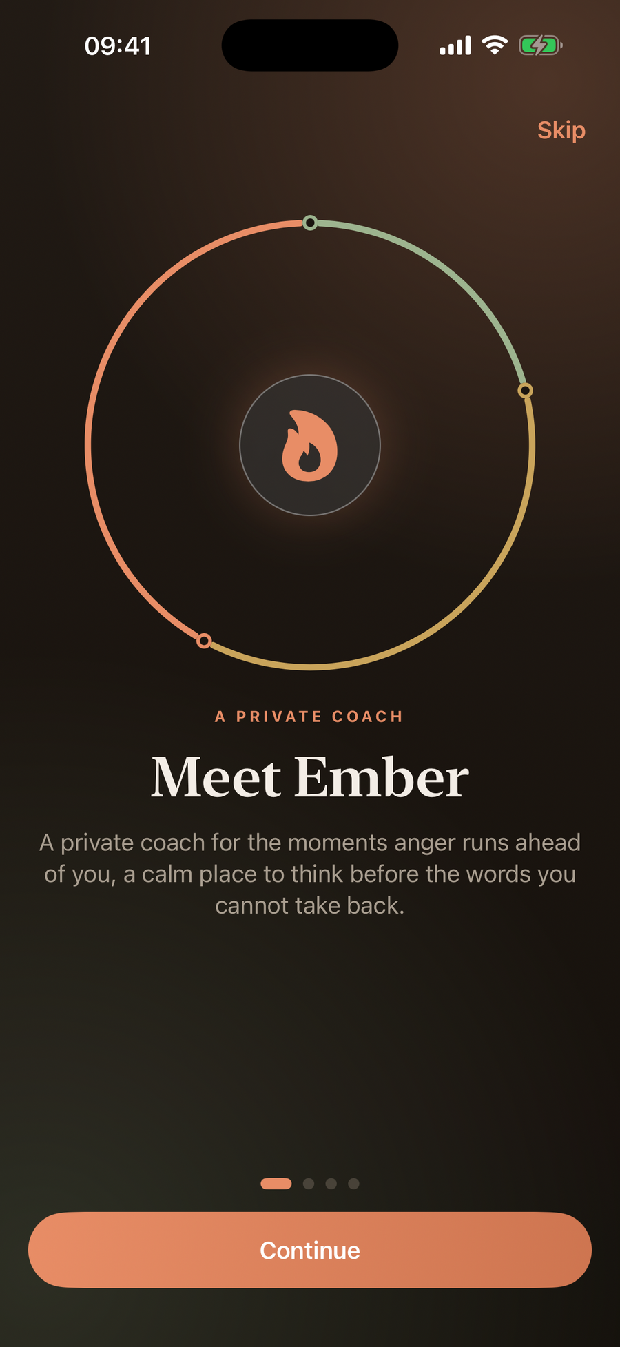 Simply Calm onboarding screen